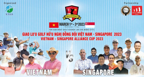 Dàn golfer Việt tranh tài cùng tuyển ngoại tại giải Hữu nghị đồng đội Việt Nam - Singapore