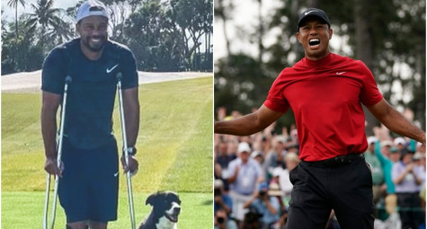 Tiger Woods lần đầu xuất hiện sau vụ tai nạn kinh hoàng