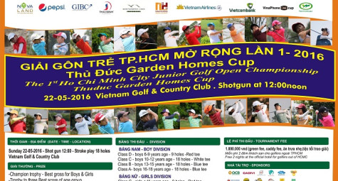 Giải gôn Vô địch Trẻ TPHCM mở rộng tranh cúp Thủ Đức Garden Homes