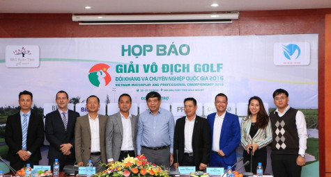 Họp báo công bố giải "Vô địch Golf đối kháng Quốc gia 2016".