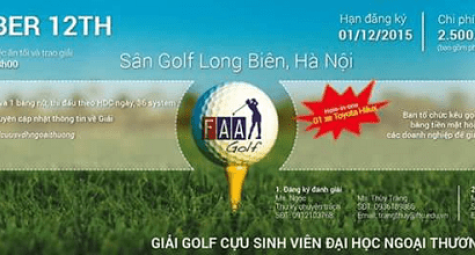 Giải golf cựu sinh viên ĐH Ngoại thương lần thứ III