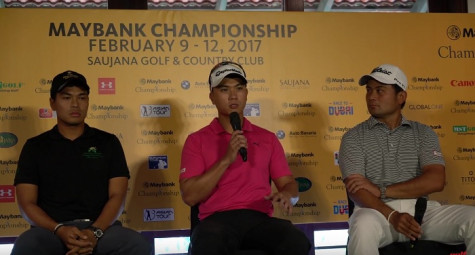 Vietnamese golfer Tran Le Duy Nhat being interviewed at Maybank Championship 2017