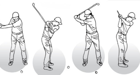 Đưa gậy lên đỉnh backswing