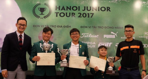 "Green Jacket" được trao cho 3 golfer vô địch toàn hệ thống Hanoi Junior Tour 2017