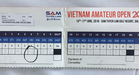 Ghi scorecard sai, golfer bị loại khỏi VAO 2018
