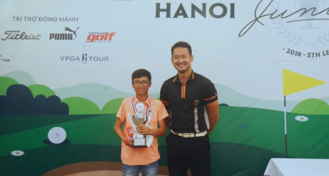 Nguyễn Quang Trí vô địch vòng 5 Hanoi Junior Golf Tour 2018