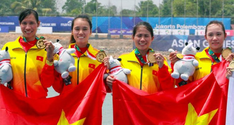 Rowing nữ Việt Nam giành HCV, BIDV thưởng 100 triệu