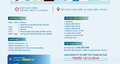 Giải Golf doanh nhân trẻ toàn quốc mở rộng lần thứ v năm 2018