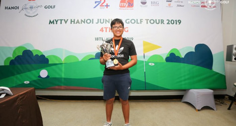 Nguyễn Bảo Long đánh 73 gậy, vô địch vòng 4 giải MyTV Hanoi Junior Golf Tour 2019