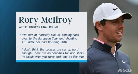 McIlroy phê bình việc set-up các sân golf tại European Tour