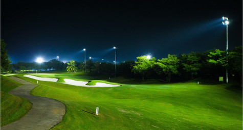 Hệ thống đèn đêm đi vào hoạt động tại sân golf Hà Nội Golf Club