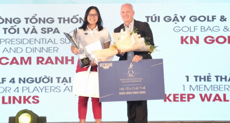 Nữ golfer Ngô Vĩnh Hòa vô địch KN Golf Links Mở Rộng
