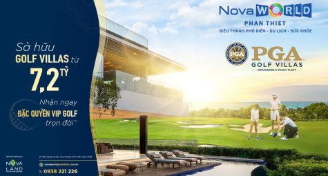 Độc đáo biệt thự 360 độ view Sân Golf độc quyền PGA tại Việt Nam