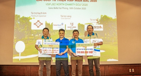 Gần 400 triệu đồng được từ thiện qua giải golf VSIP miền Bắc
