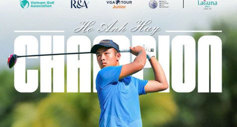 Hồ Anh Huy vô địch chặng 7 VGA Junior Tour 2024