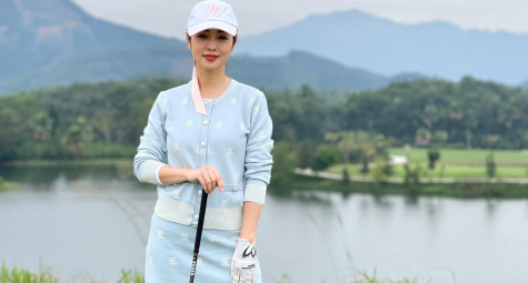 Thời trang sân golf đa màu sắc của Hoa hậu Jennifer Phạm