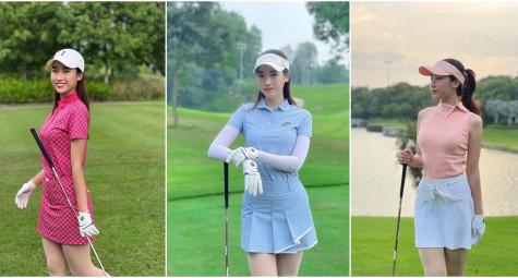 Những set đồ sân golf năng động, gợi cảm của Hoa hậu Đỗ Mỹ Linh