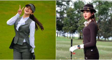 Á hậu Huyền My với thời trang sân golf sang chảnh như quý tộc 