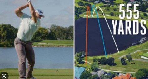 Nhà vô địch Phát bóng xa chinh phục hố golf dài 555 yards