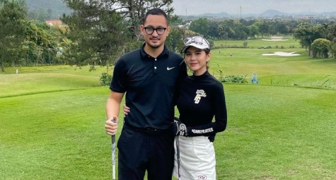 Thời trang sân golf tinh tế của vợ chồng MC Thu Hoài