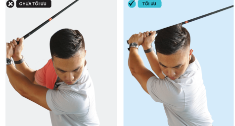 Vị trí xoay vai để mang lại hiệu quả khi backswing