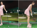 Hoa hậu Lương Thùy Linh thả dáng “cực phẩm” trên sân tập golf