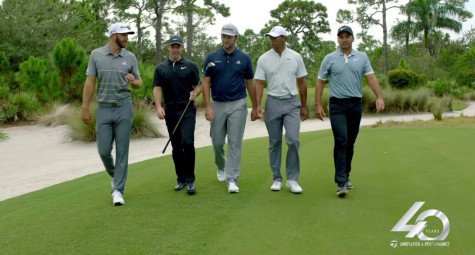 Tiger Woods so tài swing cùng loạt tay golf số 1 thế giới