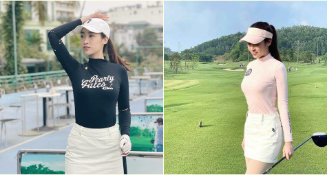 Thời trang chơi golf năng động, đẳng cấp của Hoa hậu Đỗ Mỹ Linh