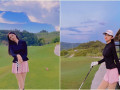 Hoa hậu Hương Giang check in sân golf khi vừa “comeback” 