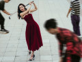 Á hoàng Golf Queen Hải Anh thực hiện cú swing độc, lạ mừng Noel