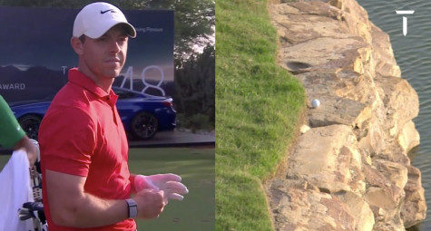 Cú vung gậy may mắn đến 'thót tim' của Rory McIlroy
