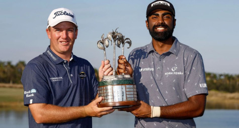 Sahith Theegala, Tom Hoge vô địch QBE Shootout 2022