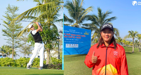 Đỗ Hồng Giang và Nguyễn Thảo My giành huy chương vàng môn golf tại Đại hội TDTT toàn quốc