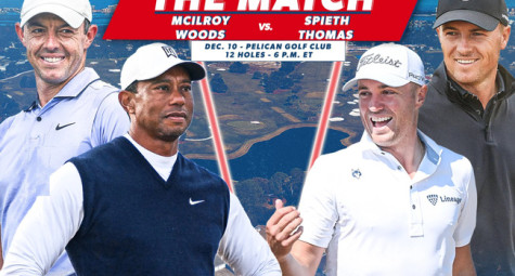 The Match: Tiger Woods – Rory McIlroy bại trận trước Justin Thomas – Jordan Spieth