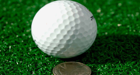 Bài tập golf: Putting với đồng xu