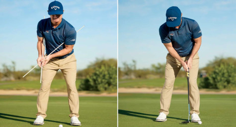 Sửa lỗi cổ tay khi putting golf với que định hướng