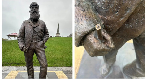 Tượng Old Tom Morris mới khánh thành tại St Andrews bị phá hoại
