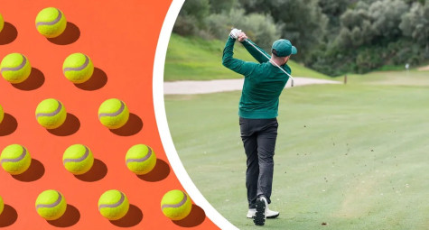 Sử dụng bóng tennis để khắc phục lỗi chuyển trọng lượng trong cú swing
