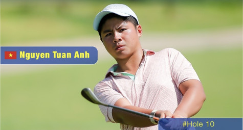 Nam A Bank Vietnam Masters: Nguyễn Tuấn Anh độc chiếm ngôi đầu với vòng đấu 9 birdie