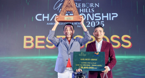 Golfer Lê Hùng Nam ghi HIO, đăng quang Amber Hills Championship 