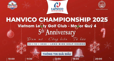 Công bố giải Major Quý IV của CLB Golf Tay Trái Việt Nam 