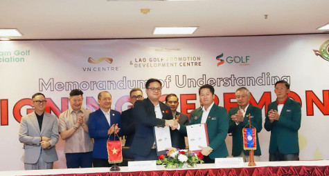 Hiệp hội Golf Việt Nam và Liên đoàn Golf Quốc gia Lào ký kết hợp tác cùng phát triển
