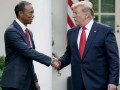 Tiger Woods bất ngờ xuất hiện tại Nhà Trắng!