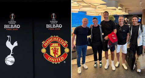 Rory McIlroy và caddie xuất hiện tại Tây Ban Nha để cổ vũ Manchester United 