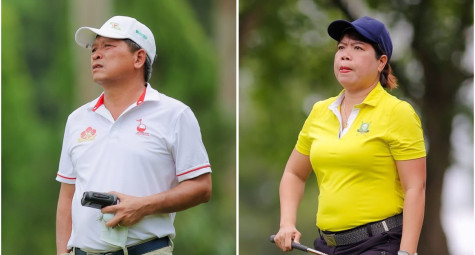 Golfer Trần Quang Tiến & Ngô Thị An Trinh dẫn đầu Vietnam Senior Championship