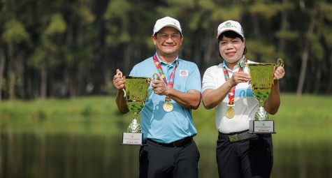Golfer Hoàng Ngọc Quý và Ngô Thị An Trinh vô địch giải Golf Trung niên Quốc gia - Cúp Nam A Bank 2025
