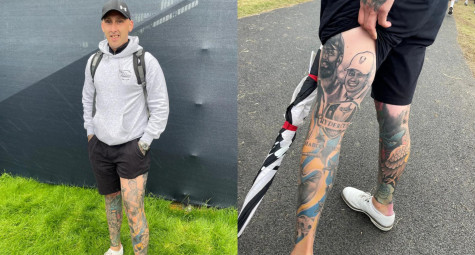 Xăm hình đội tuyển Ryder Cup châu Âu lên chân, fan cuồng gây “sốt” tại Royal Portrush