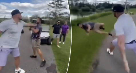 Video: Golfer bị ném xuống hồ vì tranh cãi về tốc độ chơi