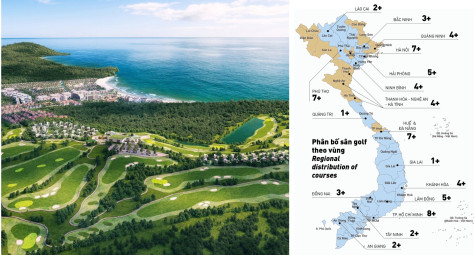 Bản đồ sân golf Việt Nam sau sáp nhập địa giới hành chính