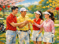 Văn hóa du xuân trên sân golf